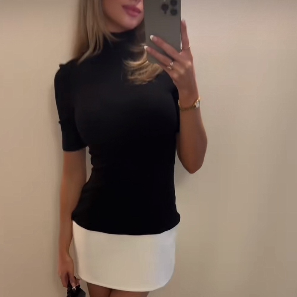 Black and white mini dress size XS